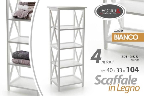 Scaffale bianco ripiani - 4,