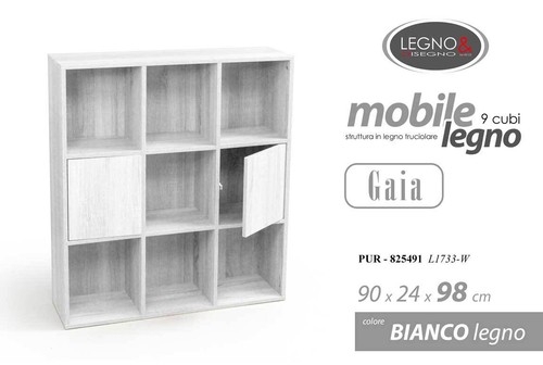 Libreria bassa cubi - bassa, moderna