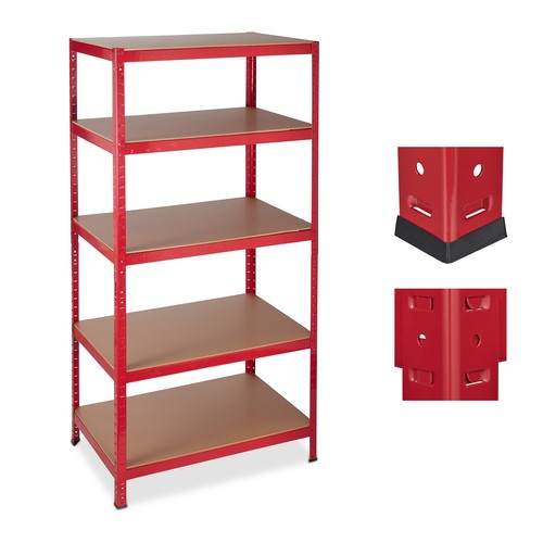 Scaffale metallo rosso - in,