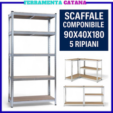 scaffale in metallo 5 ripiani