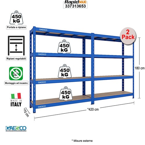 Scaffale metallo per garage - per,
