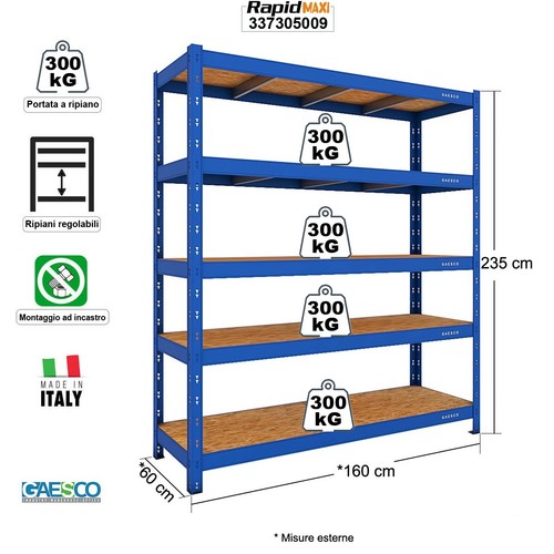 Scaffale metallo per garage - scaffale,